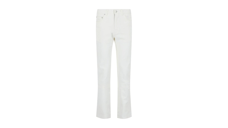 Brioni Mid-Rise Bootcut Jeans White