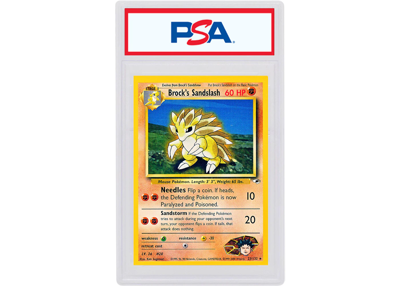 Brock's Sandslash 2000 Pokemon TCG Gym Heroes #23/132 (PSA or BGS Graded) - 2000 - US Brock's Sandslash 2000 Pokemon TCG Gym Heroes #23/132 (PSA or BGS Graded) - 2000 - US