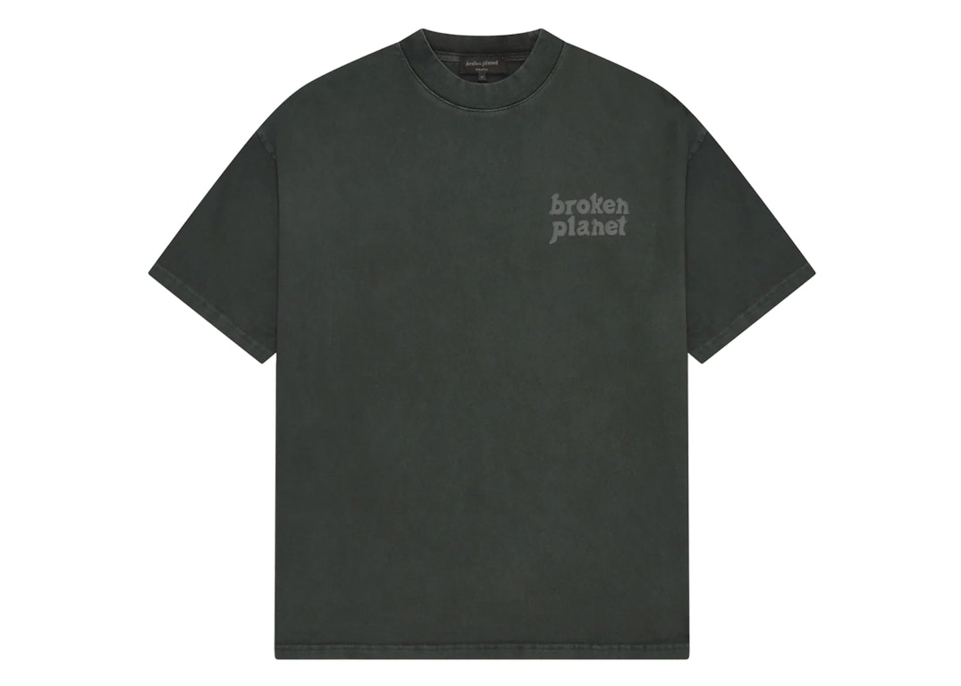 Pre-owned Broken Planet Basics T-shirt Washed Soot Black