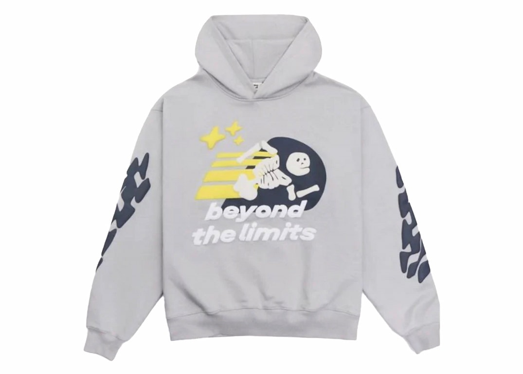 Pre-owned Broken Planet Beyond The Limits Hoodie Stone Grey