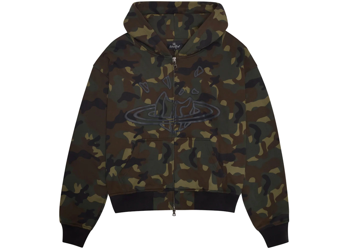 Broken Planet Camo Planet Zip-Up Hoodie Camo Green Men's SS24 US