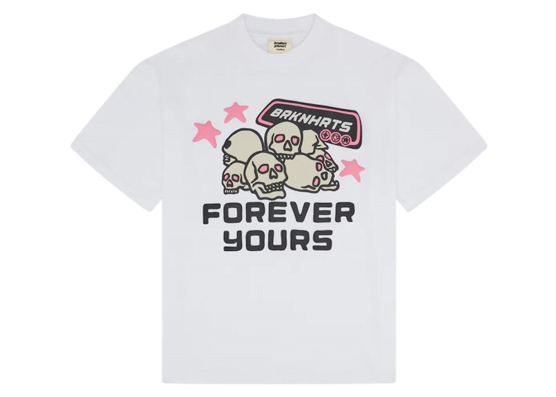 Pre-owned Broken Planet Men's  Forever Yours T-shirt In Snow White