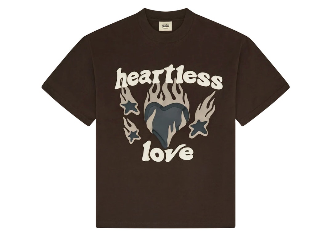 Pre-owned Broken Planet Heartless Love T-shirt Mocha Brown