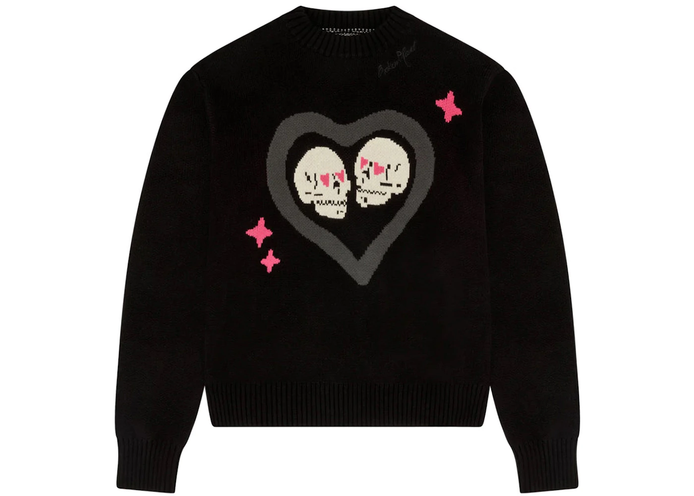 Broken Hearts Are Made To Be Broken Knit Sweater Midnight Black