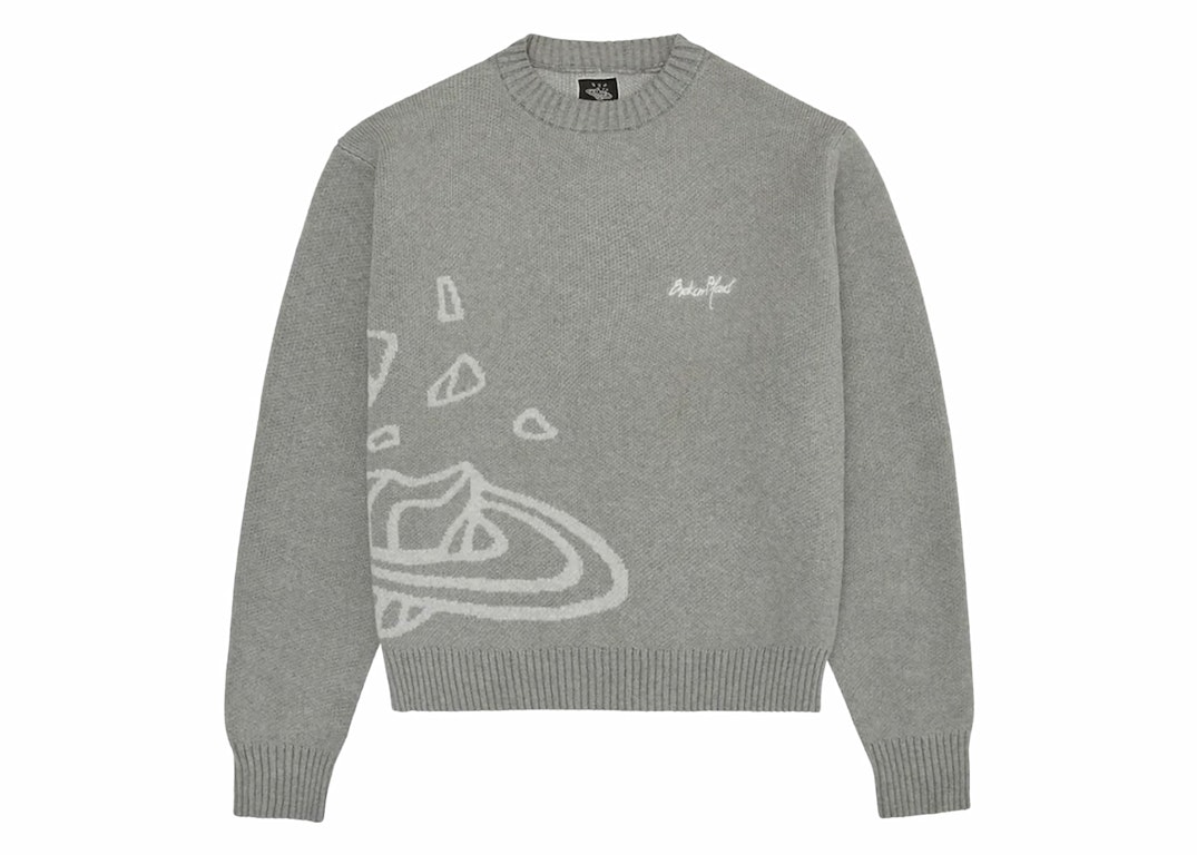 Pre-owned Broken Planet Knit Sweater Heather Grey