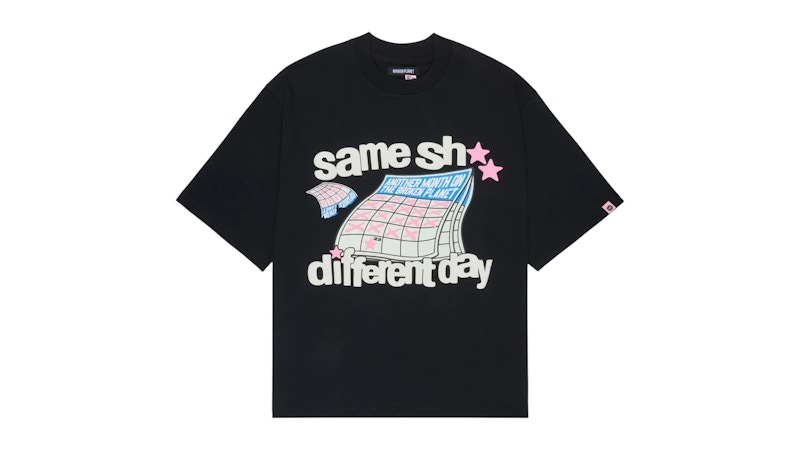 Pre-owned Broken Planet Market Men's Different Day T Shirt In Midnight Black