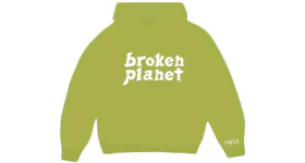 Broken Planet Market Logo Hoodie Lime