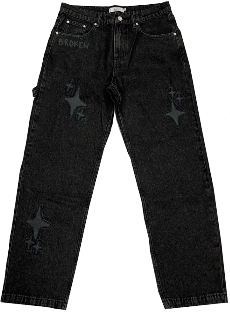 Broken Planet Multi-Star Jeans Washed Black Men's - FW22 - US