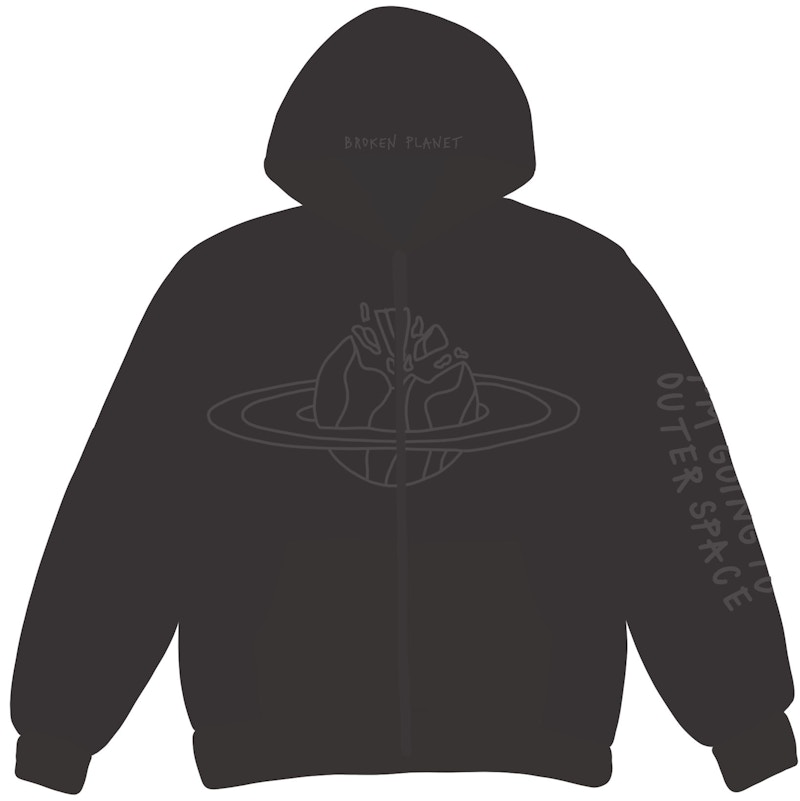 Space outlet hoodie black