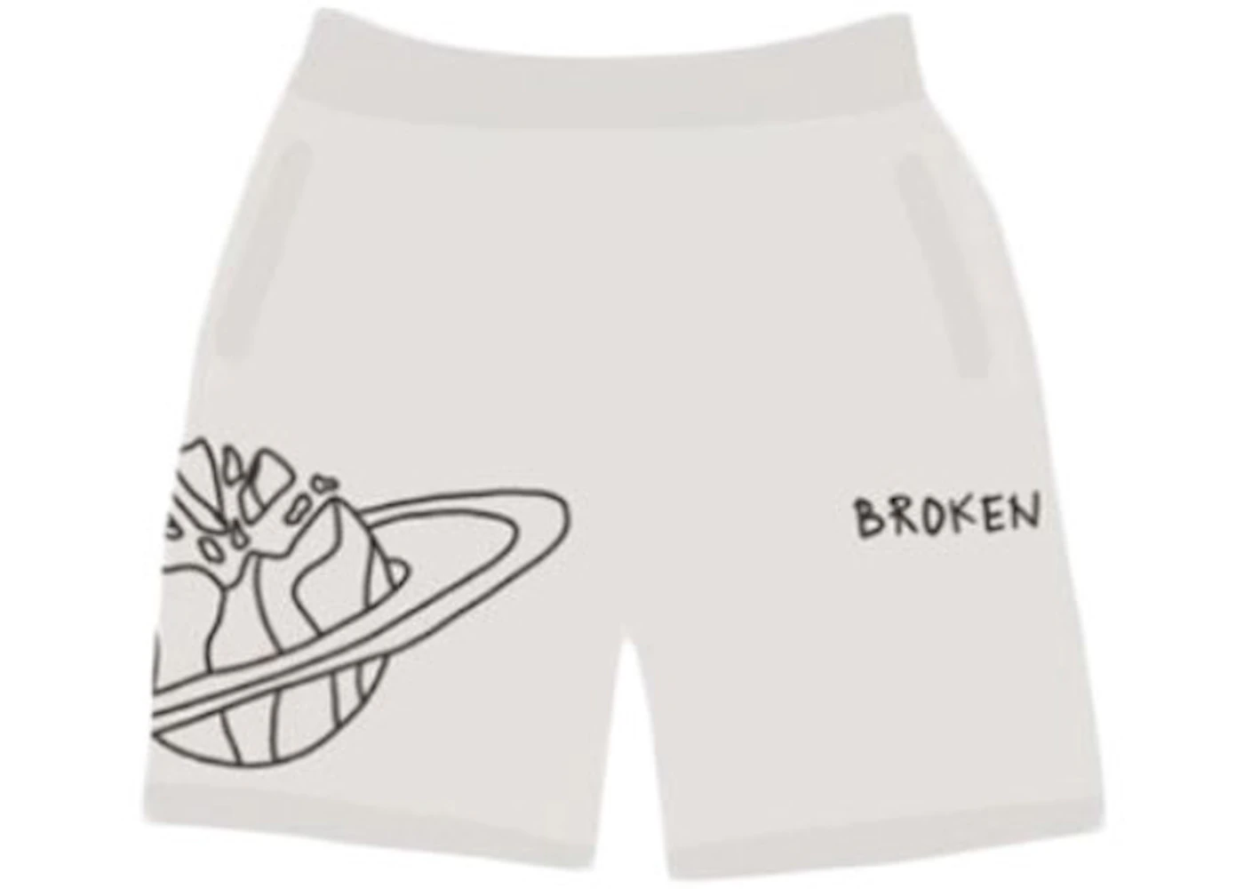 Broken Planet Outer Space Shorts White