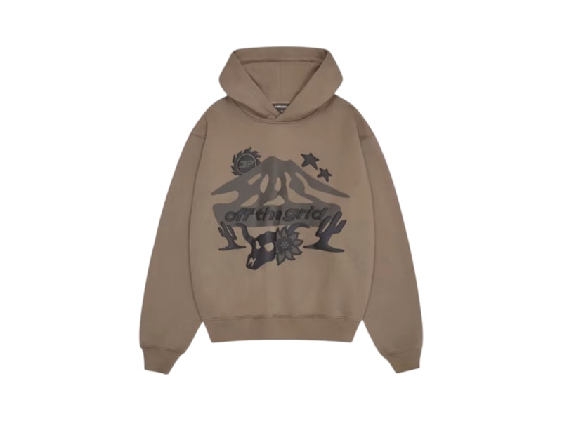 Pre-owned Broken Planet Men's Off The Grid Hoodie In Cinder Brown