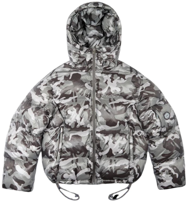 Broken Planet Puffer Jacket Snow Tarnfarbe Herren FW24 – DE