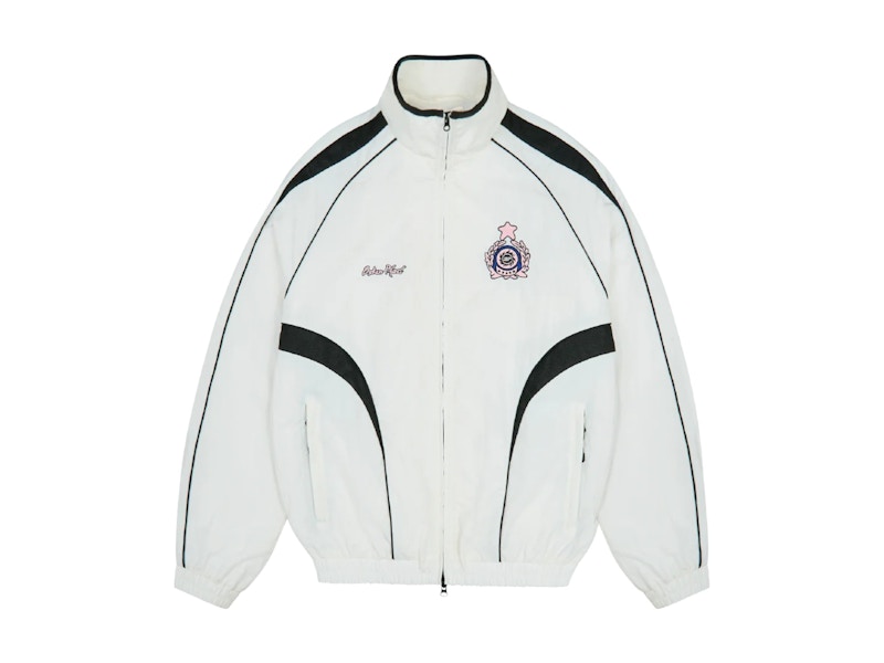 Pre-owned Broken Planet Men's Top League Track Jacket In Snow White
