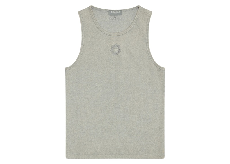 Broken Planet Washed Ribbed Tank Top Heather Grey Men's 