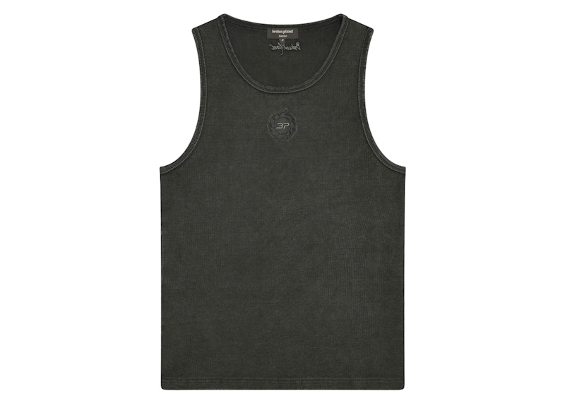 Broken Planet Washed Ribbed Tank Top Washed Black Men's - SS24 - US