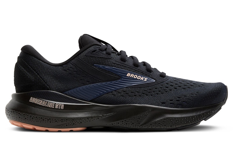 Pre-owned Brooks Adrenaline Gts 24 (women's) Sneakers In Black/peacoat/peach In Multi