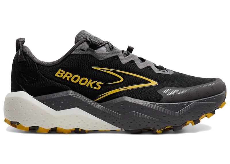 Men's Brooks Caldera 8 Sneakers in Black/Rabbit/Zest