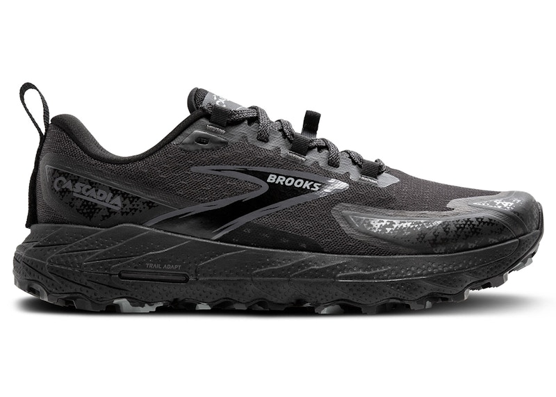 Pre-owned Brooks Men's Cascadia 18 Sneakers In Ened Pearl In Black/blackened Pearl/grey