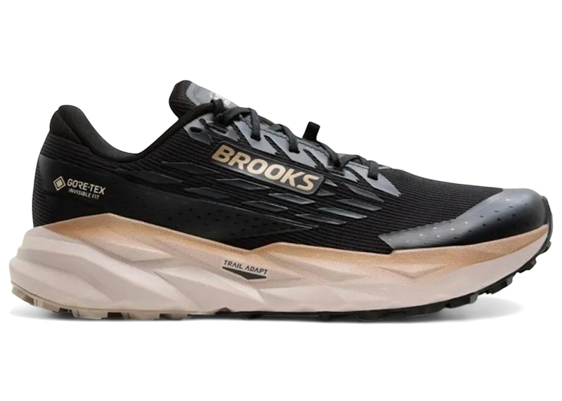 Men's Brooks Cascadia 19 GoreTex Sneakers in Black/Ebony/Chateau Gray