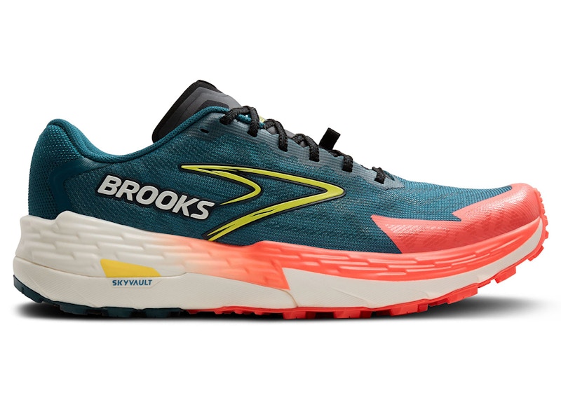 Pre-owned Brooks Men's Catamount 4 Sneakers In Legion Blue/celestial/flame