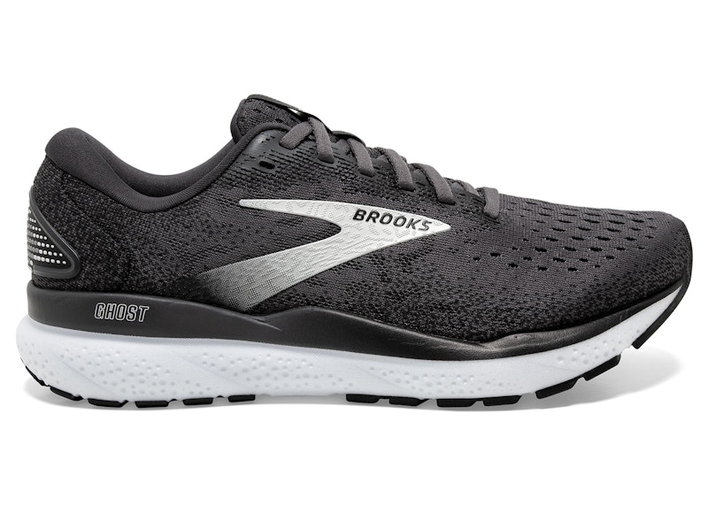 Pre-owned Brooks Men's Ghost 16 Sneakers In Black/grey/white In Multi