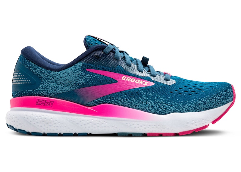 Pre-owned Brooks Ghost 16 Goretex (women's) Sneakers In Moroccan Blue/pink/yellow