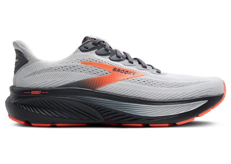 Pre-owned Brooks Men's Ghost 17 Sneakers In Oyster Mushroom/orange/ebony In Multi