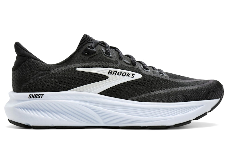 Men's Brooks Ghost 18 Sneakers in Black/Grey/White