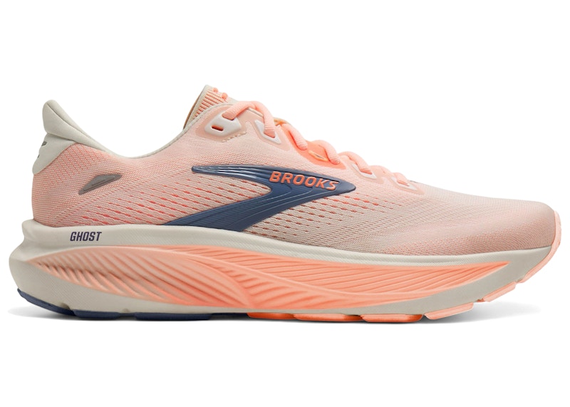 Brooks Ghost 18 Star White Cyber Peach Grey (Women's) - 120482-1B