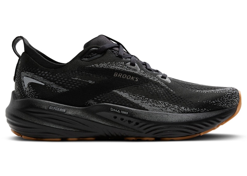 Pre-owned Brooks Men's Glycerin 22 Sneakers In Black/primer Grey/biscuit