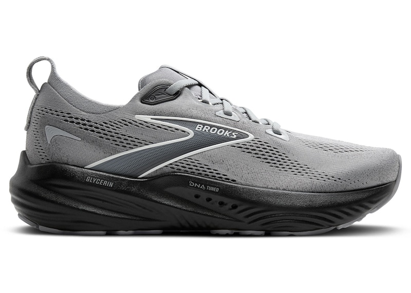 Pre-owned Brooks Men's Glycerin 22 Sneakers In Primer Grey/ebony/bluewash In Multi