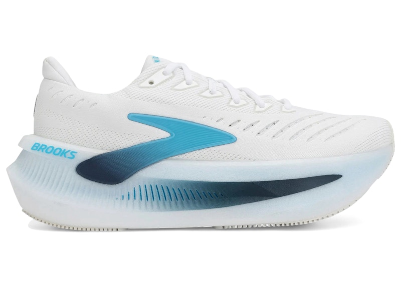 Men's Brooks Glycerin Max 2 Sneakers in White/Blue/Spellbound