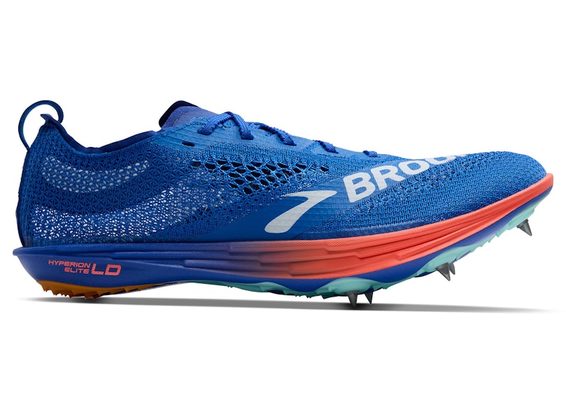 Pre-owned Brooks Men's Hyperion Elite Ld Sneakers In Cobalt Blue/pink Clay/orange In Multi