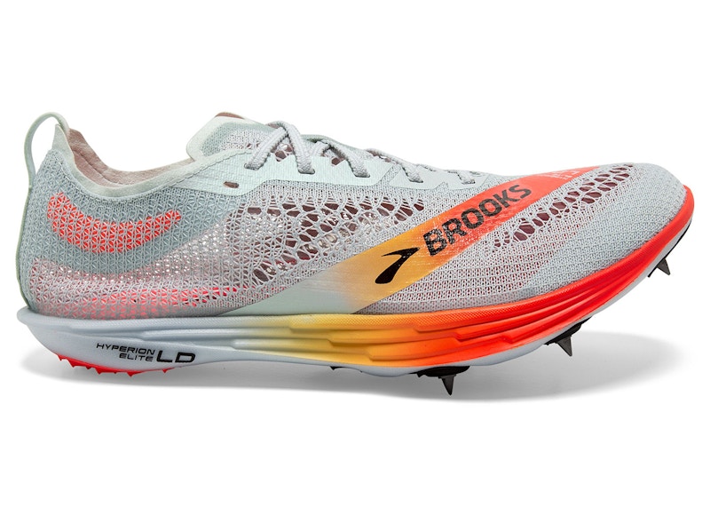 Pre-owned Brooks Men's Hyperion Elite Ld Sneakers In Illusion Blue/coral/orange