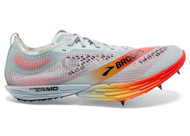 Pre-owned Brooks Men's Hyperion Elite Md Sneakers In Illusion Blue/coral/orange In Multi