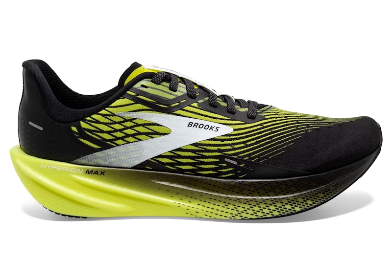 Pre-owned Brooks Men's Hyperion Max Sneakers In Black/blazing Yellow/white In Multi