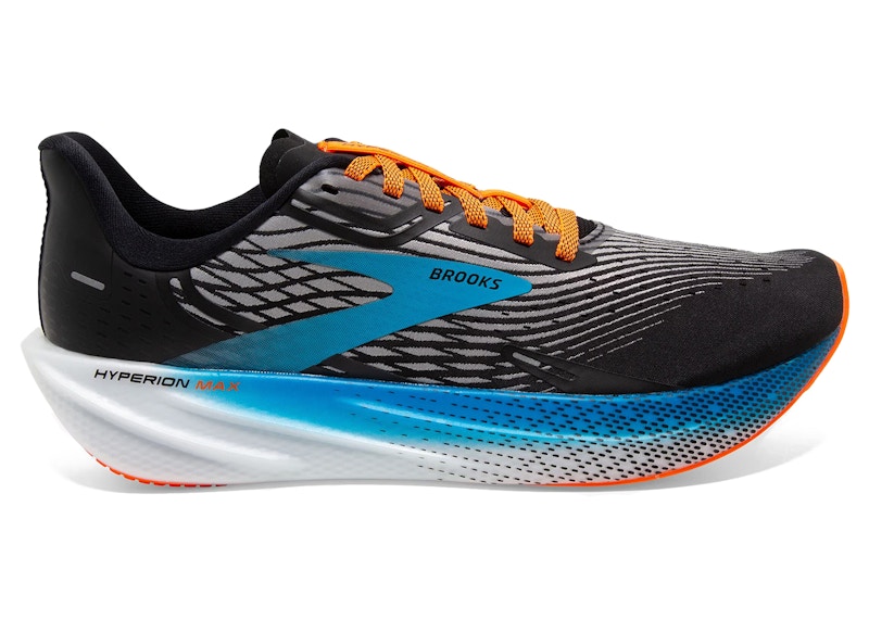 Pre-owned Brooks Men's Hyperion Max Sneakers In Black/grey/orange Clown Fish In Multi