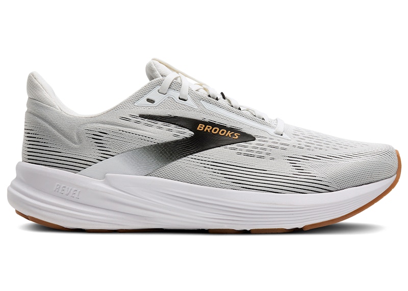 Brooks Revel 8 White Black Oak Buff Men's - 110468-1D-107 - US