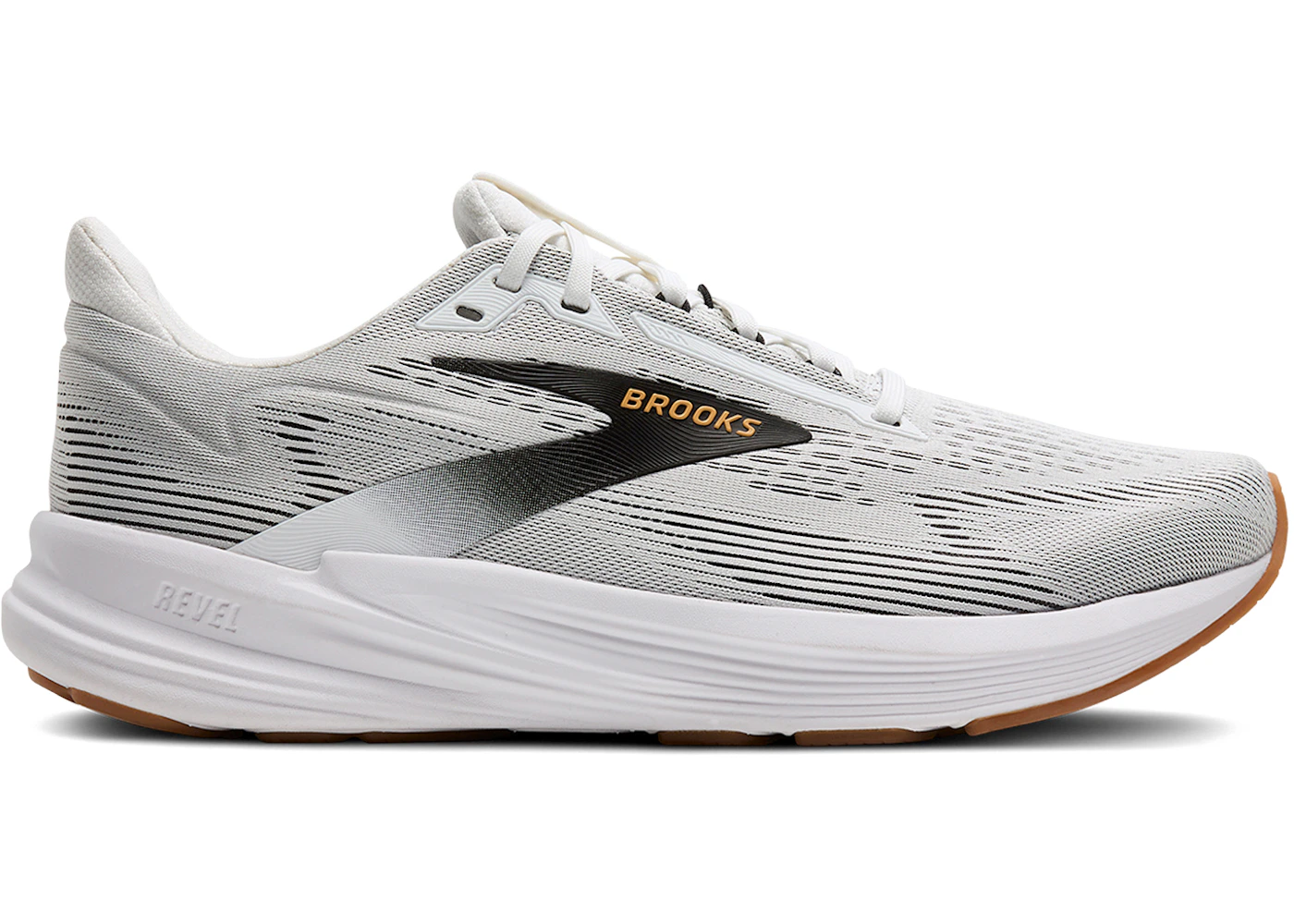 Brooks Revel 8 White Black Oak Buff Men's - 110468-1D-107 - US