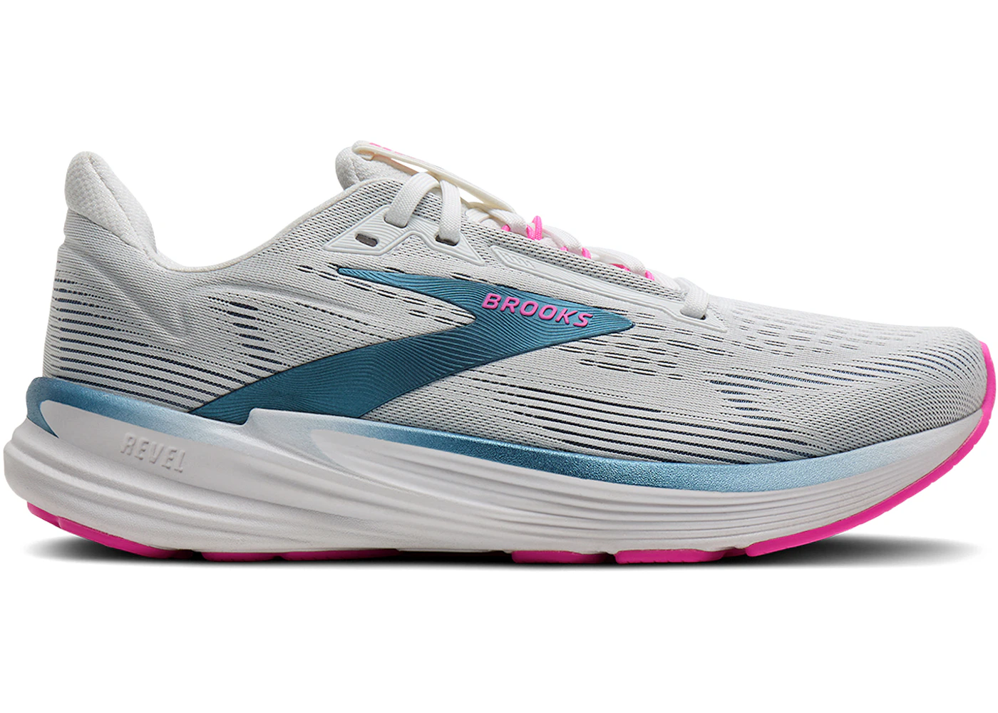 Brooks Revel 8 White Moonlight Pink (Women's) - 120456-1B-132 - US