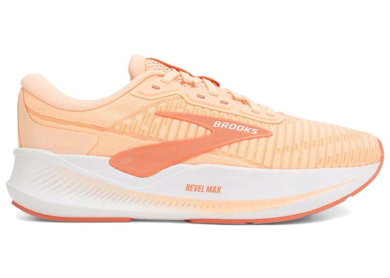 Brooks Revel Max (Women's) Sneakers in Peach Echo/White