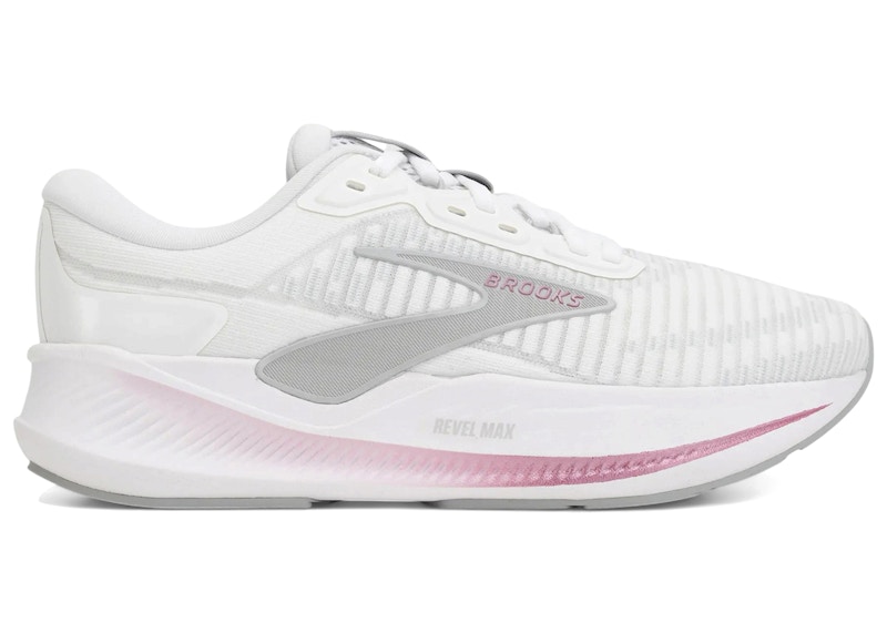 Brooks Revel Max (Women's) Sneakers in White/Harbor Mist/Metallic