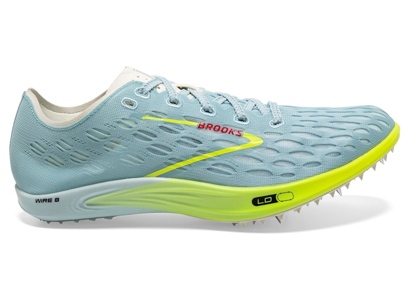 Pre-owned Brooks Men's Wire 8 Sneakers In Blue Glow/nightlife/red
