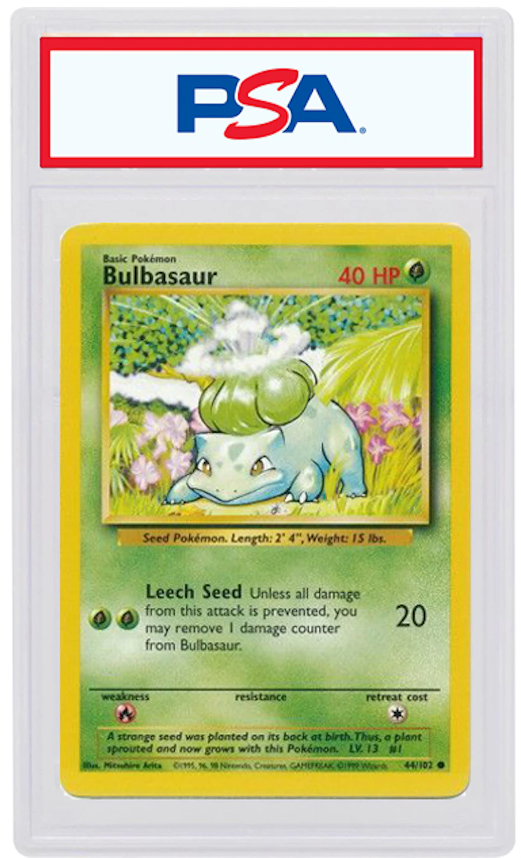 Bulbasaur 1999 Pokémon Base Set Unlimited #44 - 1999 - US