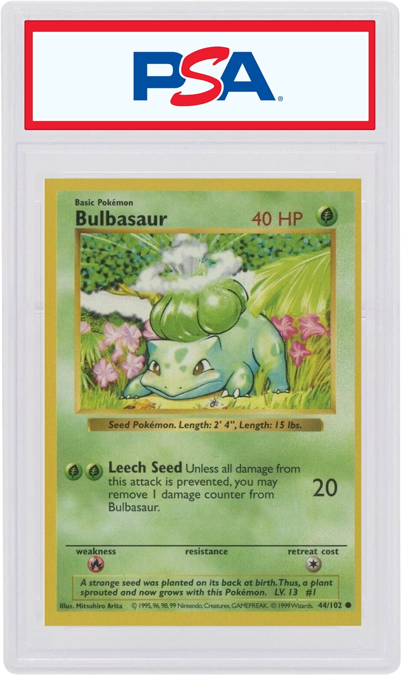 Pokemon TCG Bulbasaur Shadowless First popular Edition