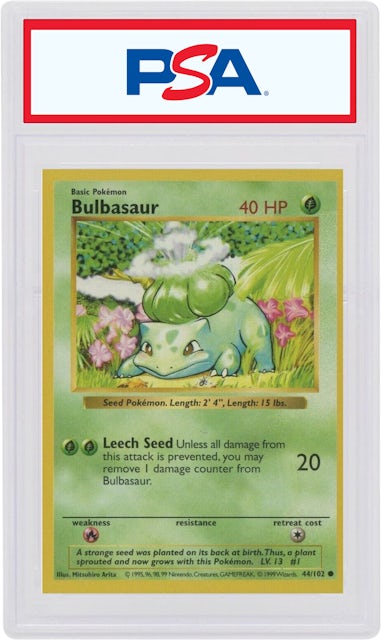 Pokemon card old back Charmander Bulbasaur Squirtle 3 c