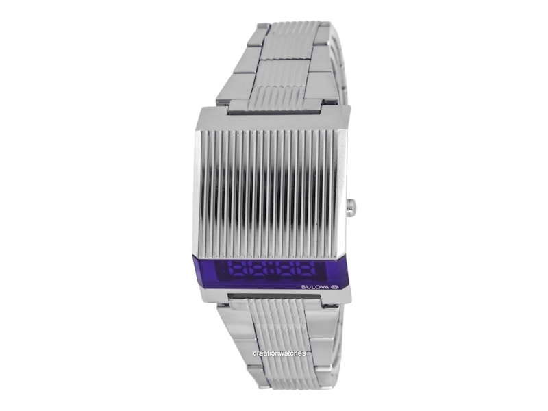 Pre-owned Bulova Men's Computron 96c139 Watch In Stainless Steel In Silver