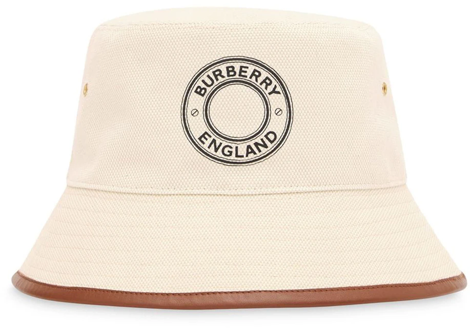 Burberry Archway Logo Applique Bucket Hat Natural - US