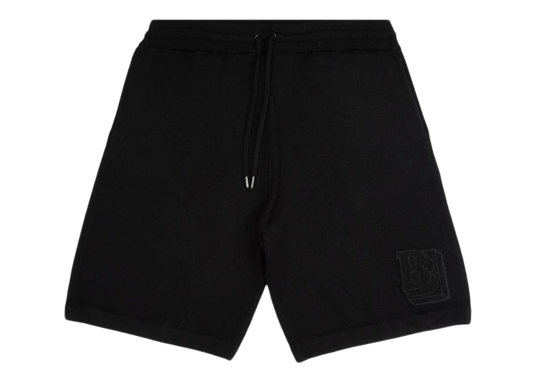 Pre-owned Burberry B Branded Knitted Shorts Black