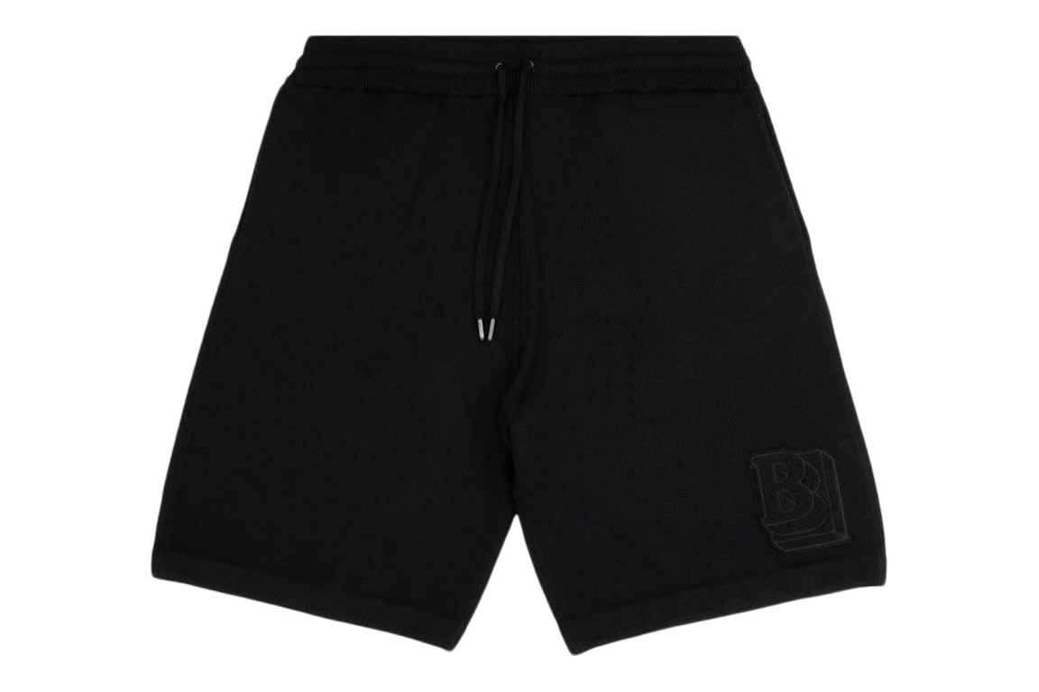Pre-owned Burberry B Branded Knitted Shorts Black